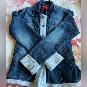 Miss Seventy Fleece Lined Denim Jacket